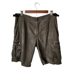 Kuhl Shorts Men's Olive Kuhl Adjustable Waist Cargo Hiking Outdoors Size Large